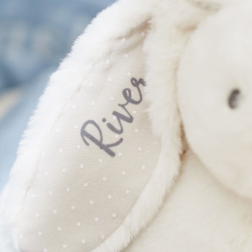 Personalised My 1st Years Be My Pageboy White Bunny Soft Toy