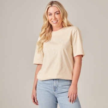 Personalised Cream Bridesmaid T-Shirt 