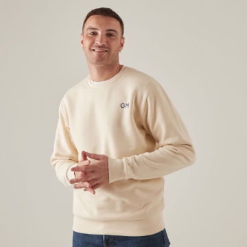 Personalised Men's Cream Initial Sweatshirt 