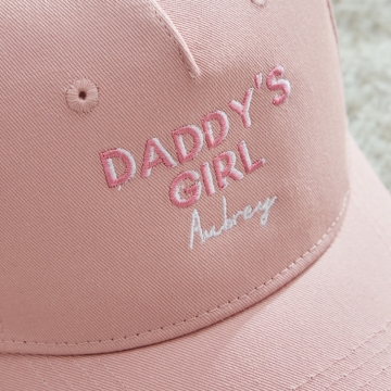 Personalised Girls' Daddy's Girl Cap in Pink