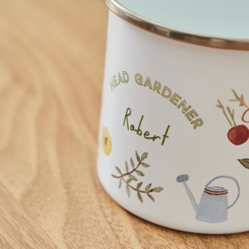 Personalised Head Gardener Enamel Mug