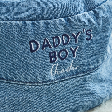 Personalised Boys' Family Denim Bucket Hat