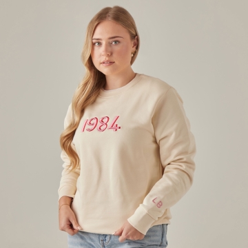 Personalised Women's Cream Retro Birth Year Sweatshirt 