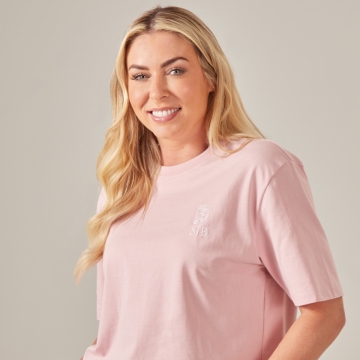 Personalised Birth Flower T-Shirt Pink