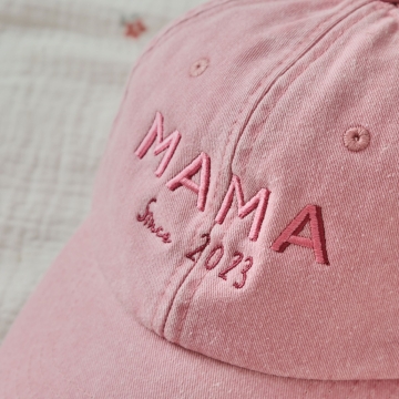 Personalised Mama Vintage Pink Cap