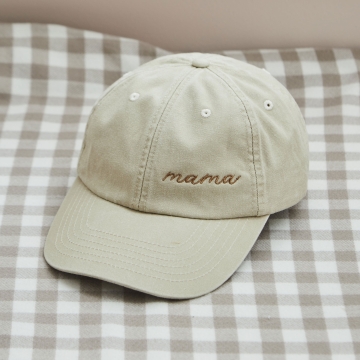 Personalised Mama Neutral Cap in Natural