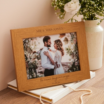 Personalised New Beginnings Picture Frame (4x6 Photo Frame)