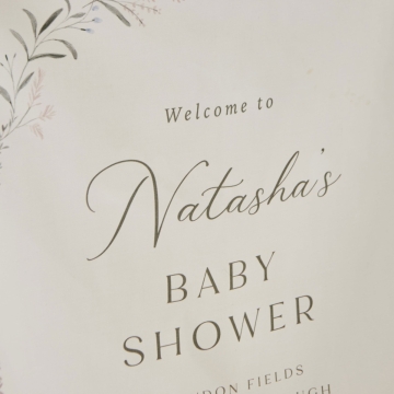 Personalised Baby Shower Welcome Sign by Made Yours