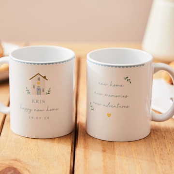 Personalised Happy New Home Mug Set