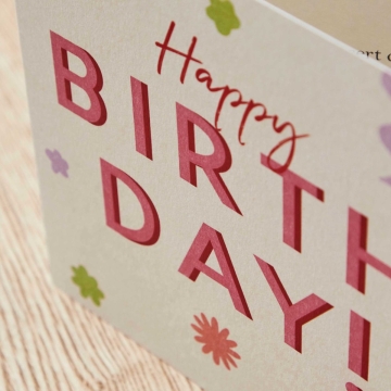 Personalised Brights Happy Birthday Card