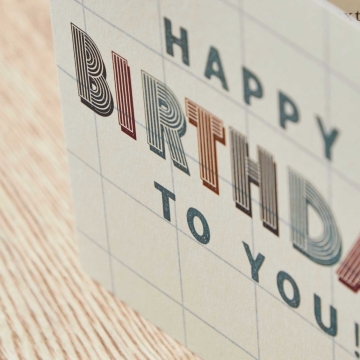 Personalised Retro Happy Birthday Card 