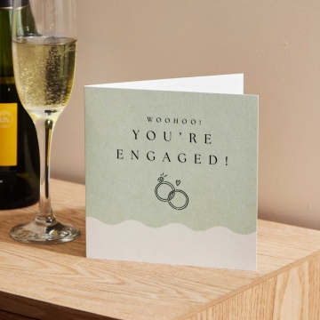 Personalised Woohoo You're Engaged Greeting Card 