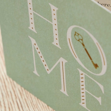 Personalised Blue Sparkle New Home Greeting Card 