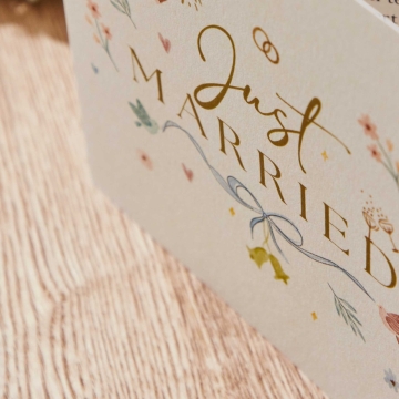 Personalised Just Married Greeting Card 