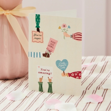 Girls Support Girls Greeting Card 
