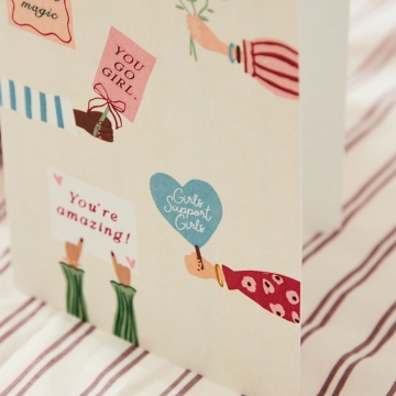 Girls Support Girls Greeting Card 