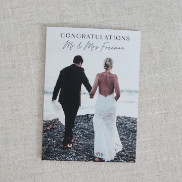 Personalised Congratulations Wedding Photo Card