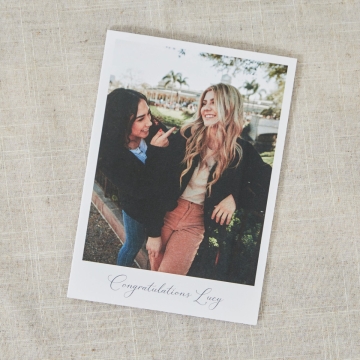 Personalised Large Single Rectangular Photo Card