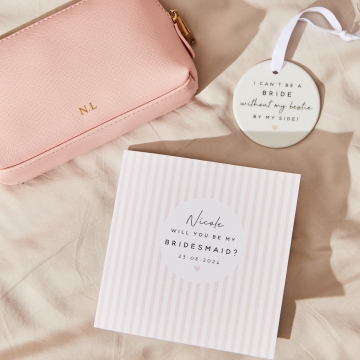 Personalised Pink Bridesmaid Proposal Gift Set