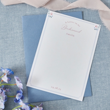 Personalised Wildflower Floral A Letter To My... Letter and Envelope