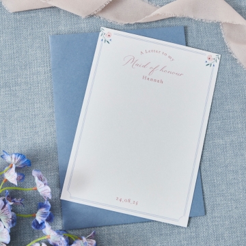 Personalised Wildflower Floral A Letter To My... Letter and Envelope