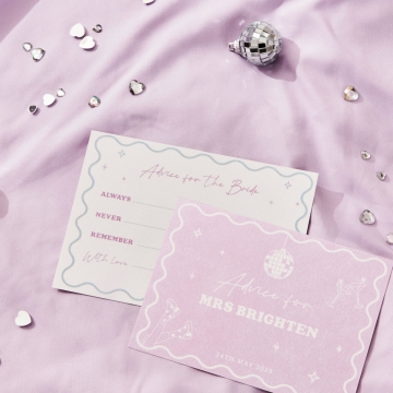 Personalised Last Disco Hen Party Advice For The Bride 8-Pack Cards