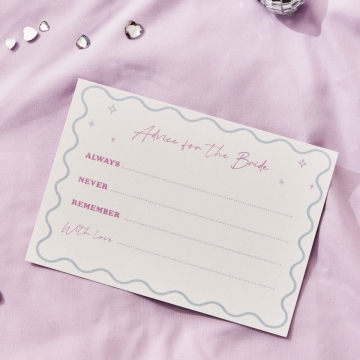 Personalised Last Disco Hen Party Advice For The Bride 8-Pack Cards