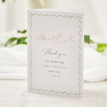 Personalised Baby Shower 6-Pack Thank You Cards